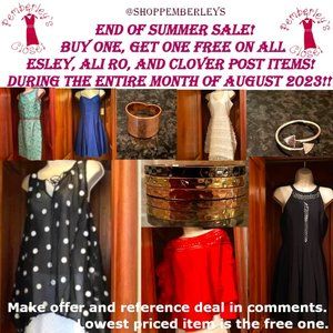 Pemberley's Closet August 2023 End of Summer Sale!